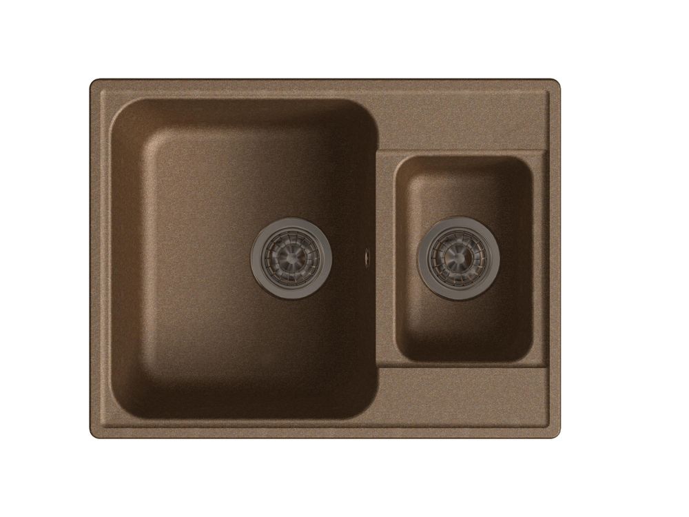 GranFest QUARZ (ECO-09) Мойка  1.5-чаш. 620*480  (терракот) арт.GF-Z--
