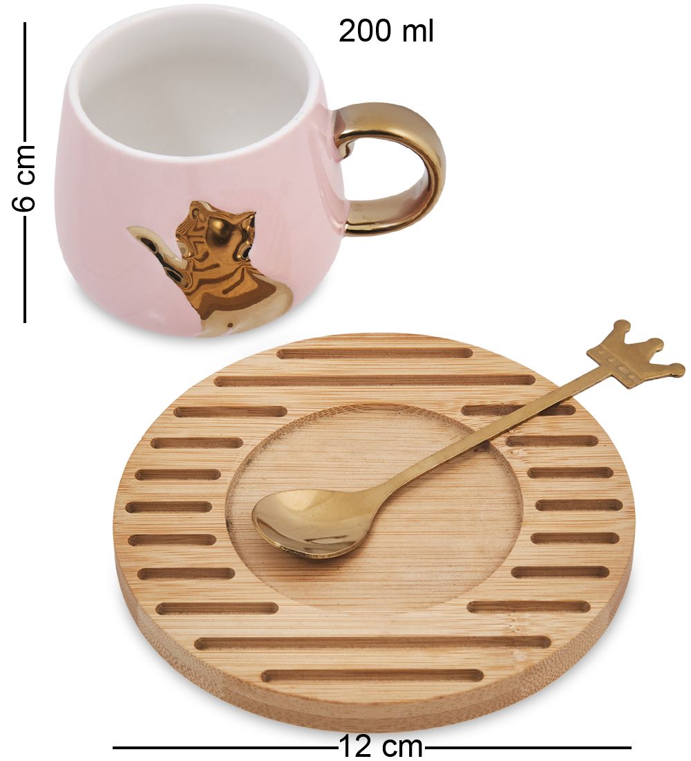 GAEM Art MUG-414/3 Чайная пара «Кошечка»