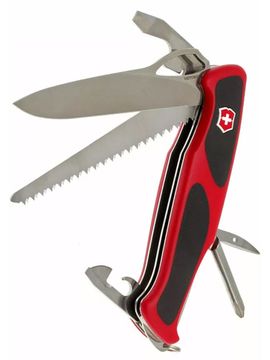 Нож перочинный VICTORINOX RangerGrip 78, 130 мм, 12 функций, с фиксатором лезвия, красный с чёрным