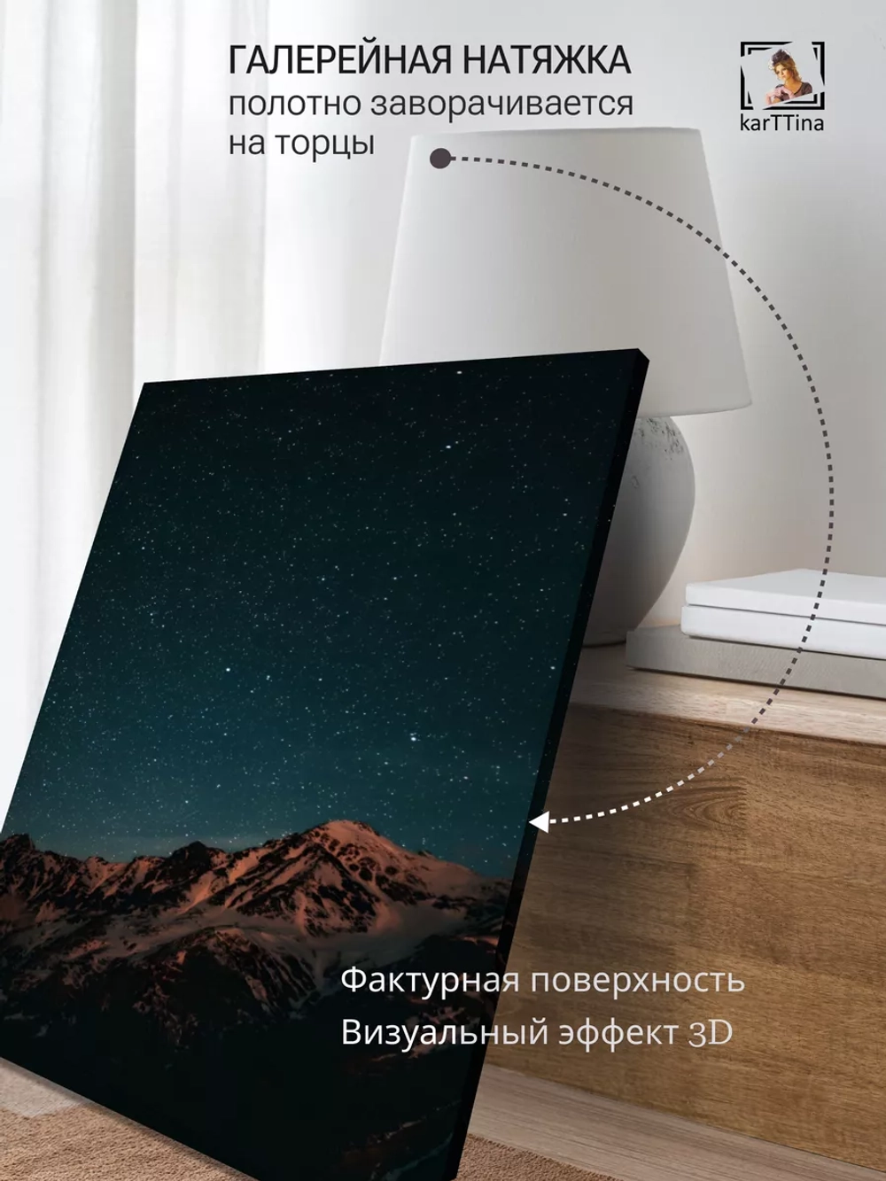 Картина на стену "Звездное небо" 50х70см 1шт.