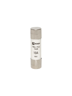 Вставка плавкая цилиндрическая ПВЦ 10х38 10А EKF pvc-10x38-10