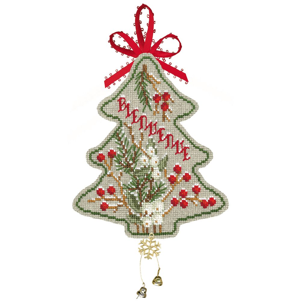 Набор для вышивания нитками Le Bonheur des Dames, елочная игрушка Sapin 1 (Пихта), 11х13 см Набор для вышивания нитками Le Bonheur des Dames, елочная игрушка Sapin 1 (Пихта), 11х13 см