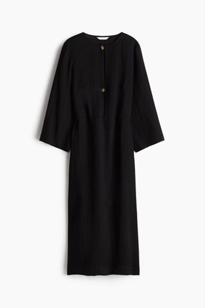 Платье миди с длинными рукавами - H&M