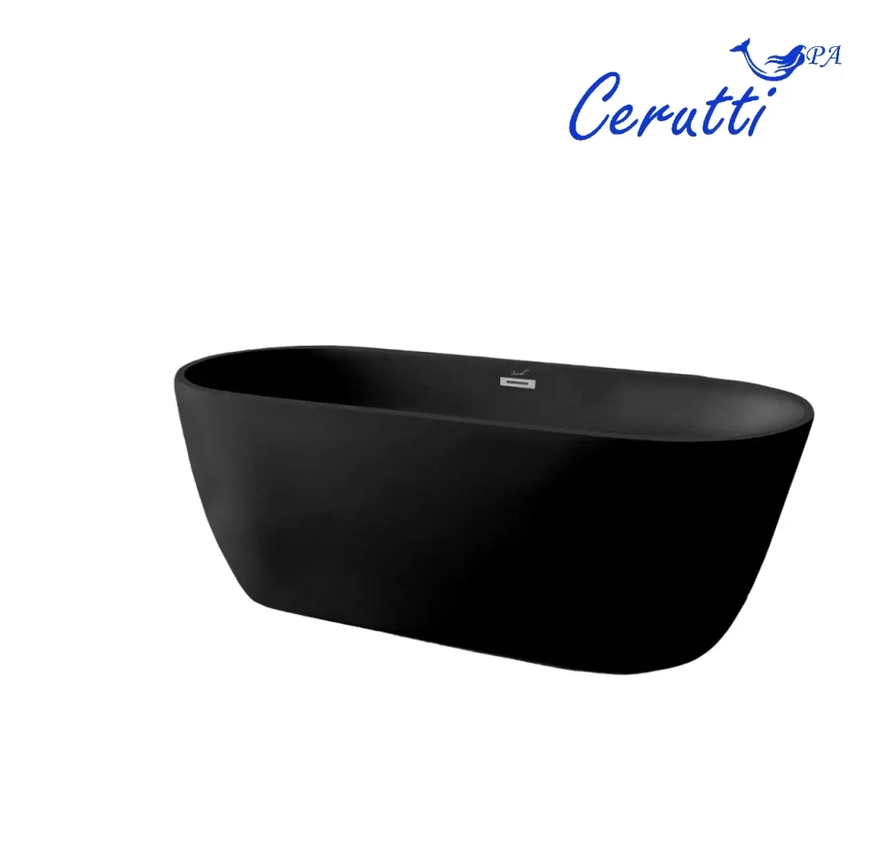 Ванна d'ISEO170MBII акриловая отдельностоящая, черная матовая Ceruttispa