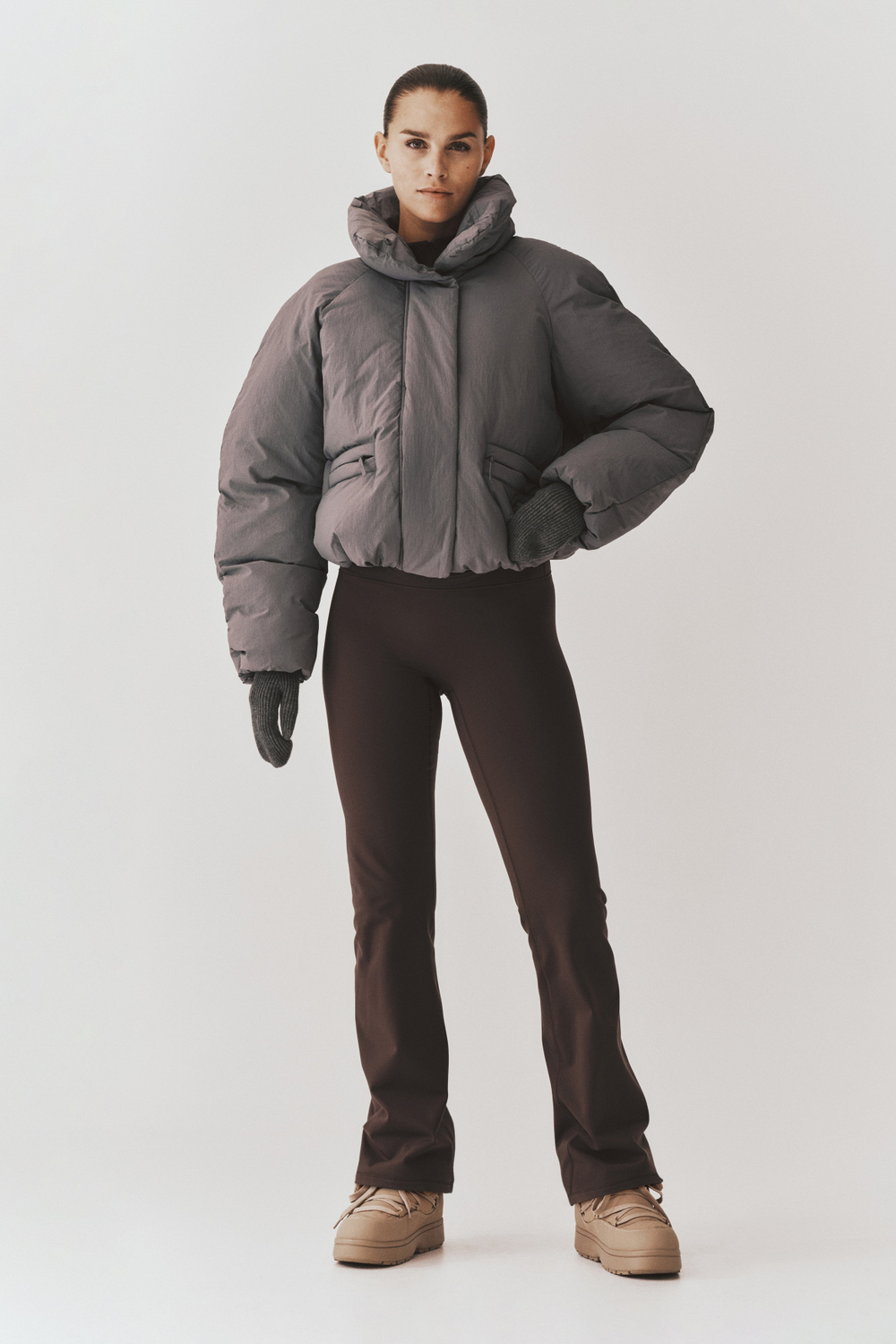Тёплые леггинсы клёш Fleece SoftMove™ - H&M