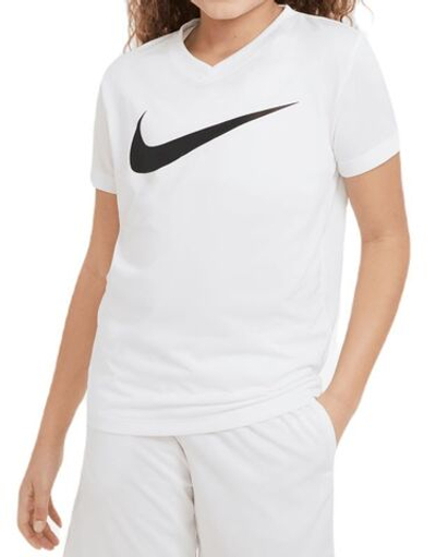 Футболка для девочки теннисная Nike Dri-Fit Legend V-Neck Training T-Shirt - black/white