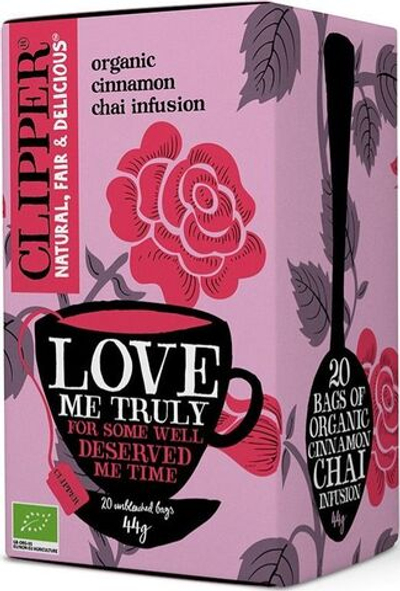 Чай травяной CLIPPER "Love Me Truly" (корица, имбирь, кардамон) 20 пакетиков 44 г (из Финляндии)