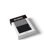 Мужские трусы боксеры Atlantic, набор из 2 шт., хлопок, черные + серый меланж, 2MBX-025