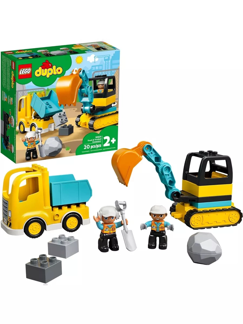 Лего 10931 Грузовик и гусеничный экскаватор Lego Duplo