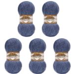 Пряжа Alize (Ализе) Angora Gold / уп.5 мот. по 100 г, 550м, 203 джинс меланж A