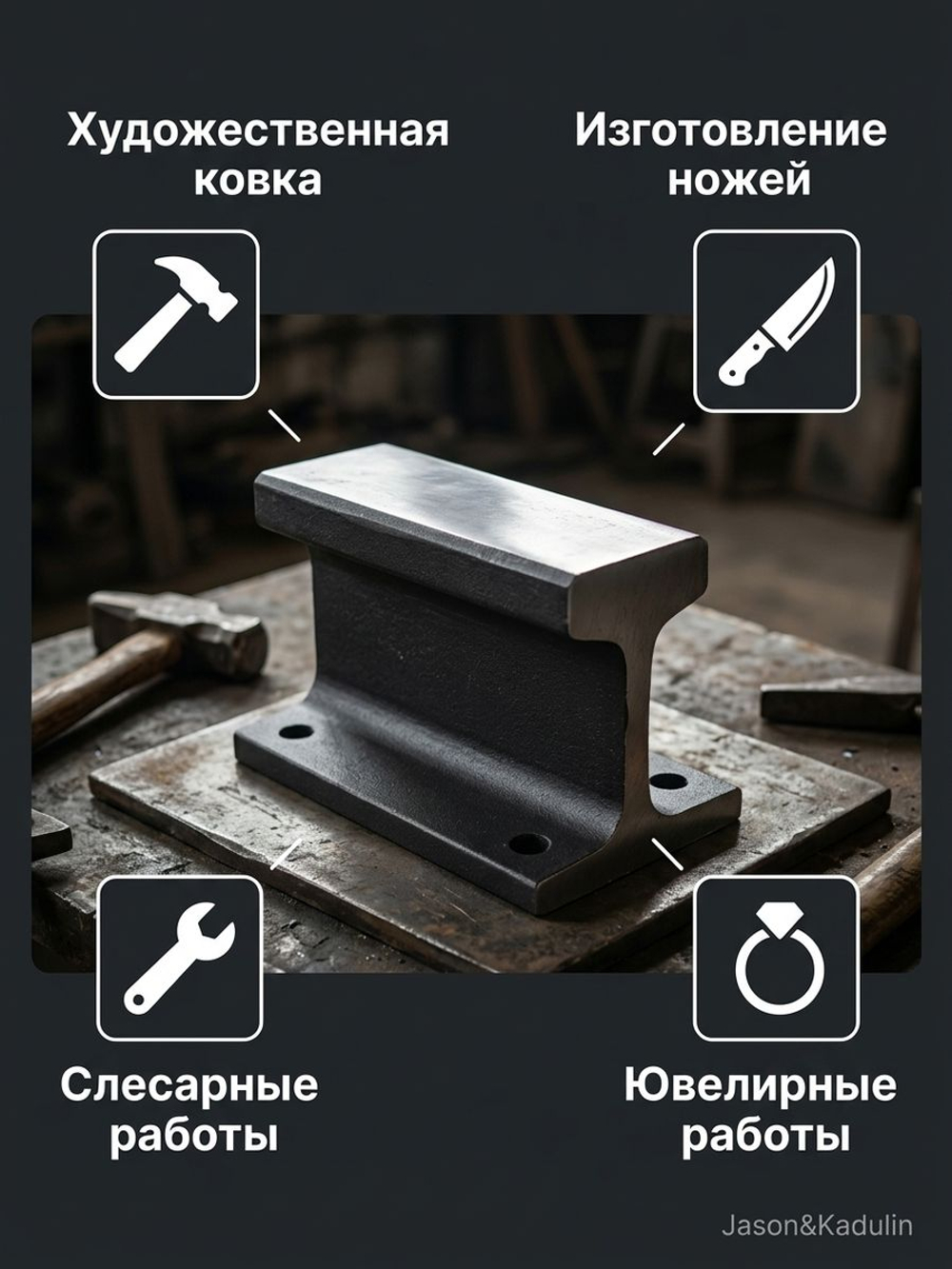 Рельсовая наковальня 150 мм