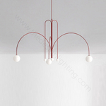 Ceiling design lamp Spring by Michael Anastassiades (Red)