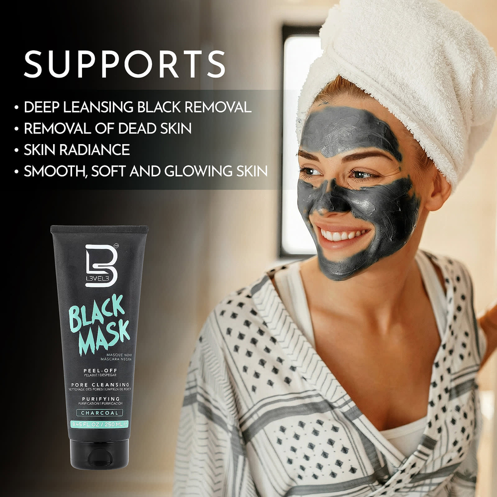 Level 3, Black Mask, древесный уголь, 250 мл (8,45 жидк. Унции)