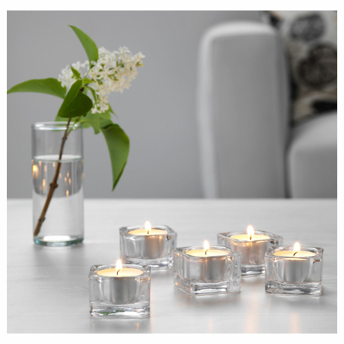 Набор подсвечников IKEA GLASIG (ГЛАСИГ), Стеклянный, 5x5 см, 5 шт
