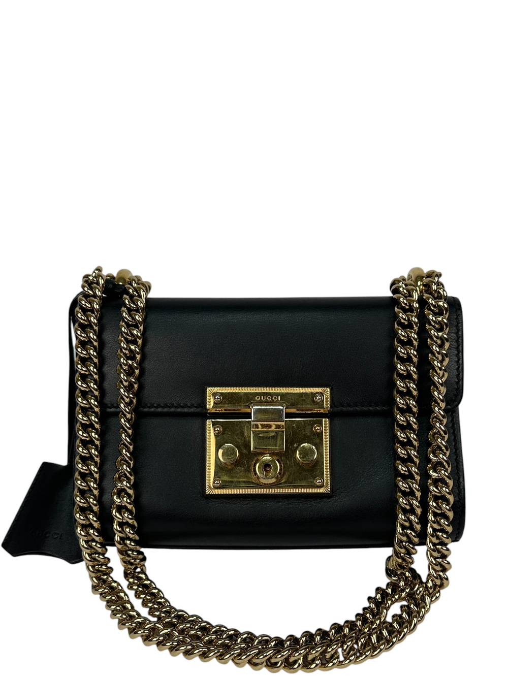 Сумка Gucci Black Leather Small Padlock