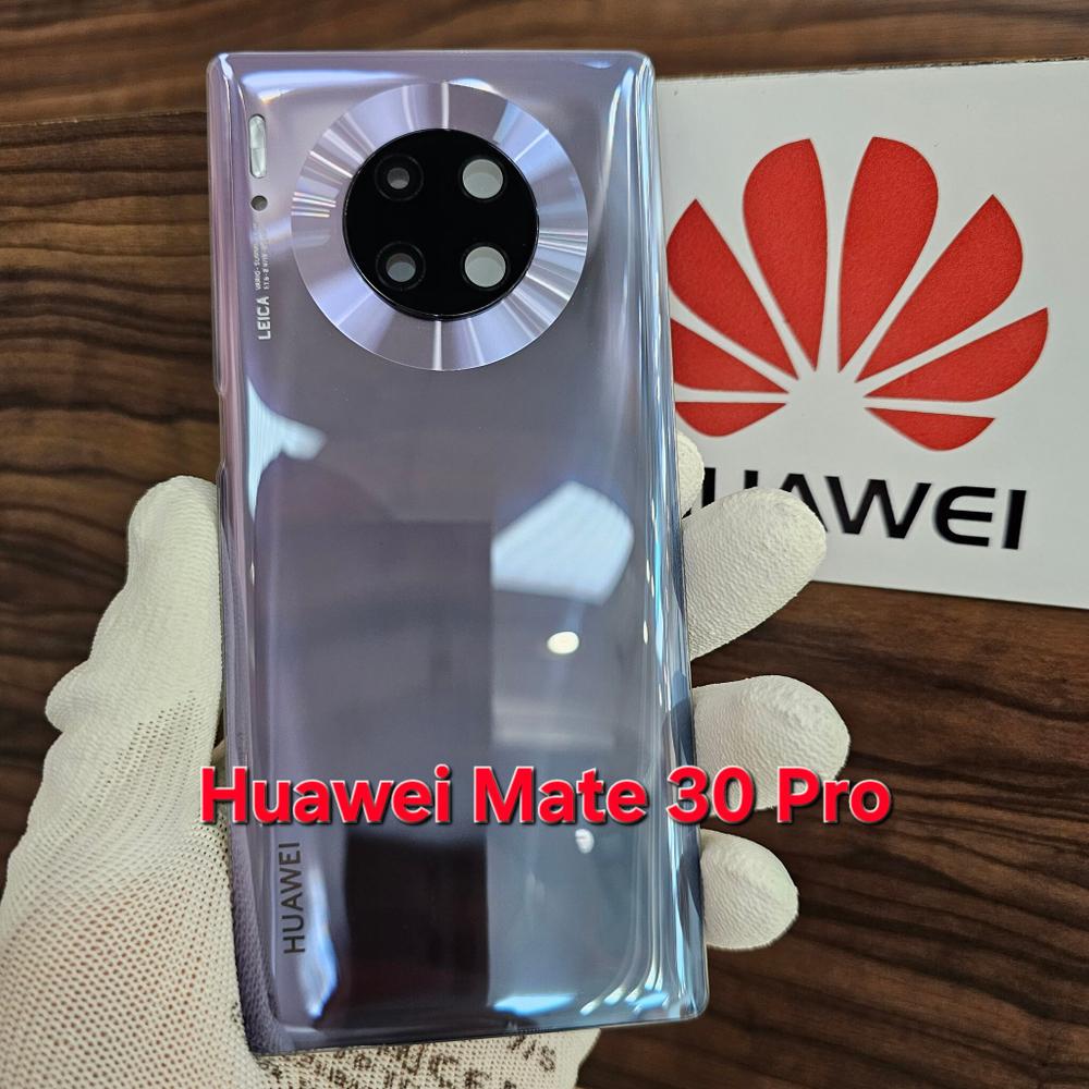 Крышка для Huawei Mate 30 Pro (заднее стекло) "хорошее качество" цвет: серебристо-сиреневый