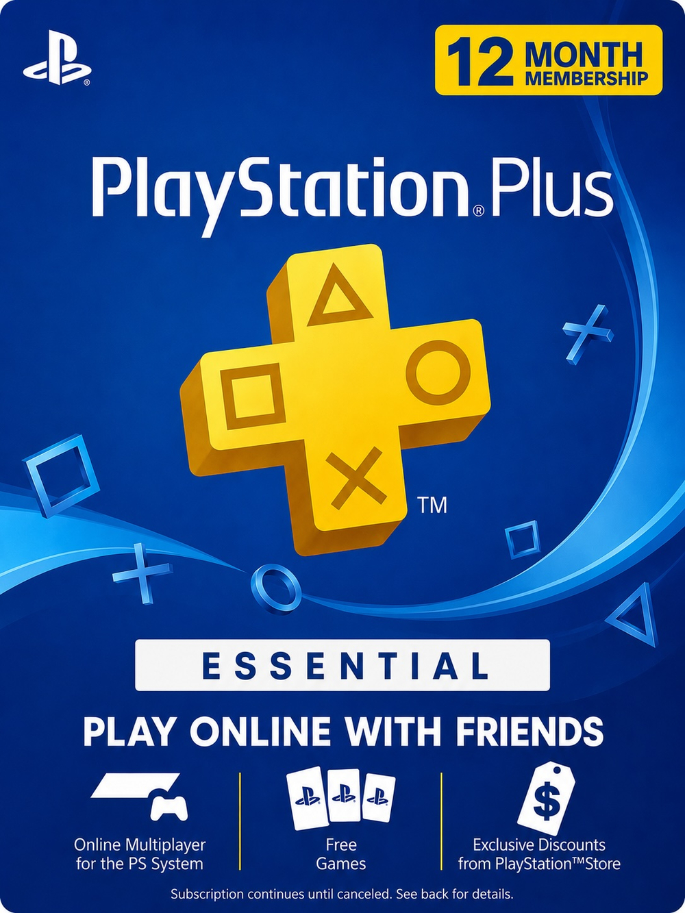 Playstation Store США (USA): 12-месячная подписка PlayStation Plus Essential [услуга выкупа подписки в аккаунт PSN]