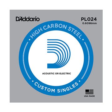 Струна одиночная для акустической и электрогитары D'ADDARIO PL024
