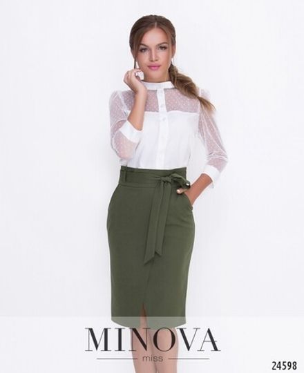Юбка 1108-хаки Minova Фото 2