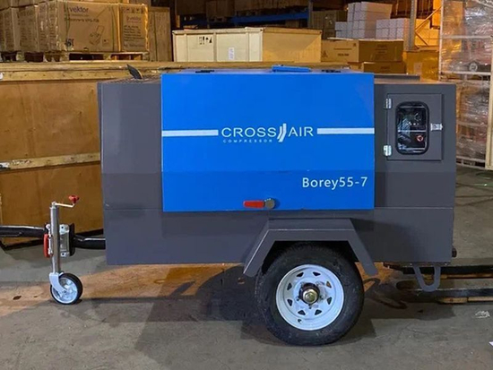 Дизельный винтовой компрессор Borey 41-7F Crossair на шасси
