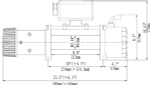 Лебёдка электрическая высокоскоростная 12V Runva 9500 lbs 4350 кг (синтетический трос)