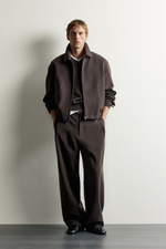 КУРТКА RELAXED FIT СО СКЛАДКАМИ — ZARA