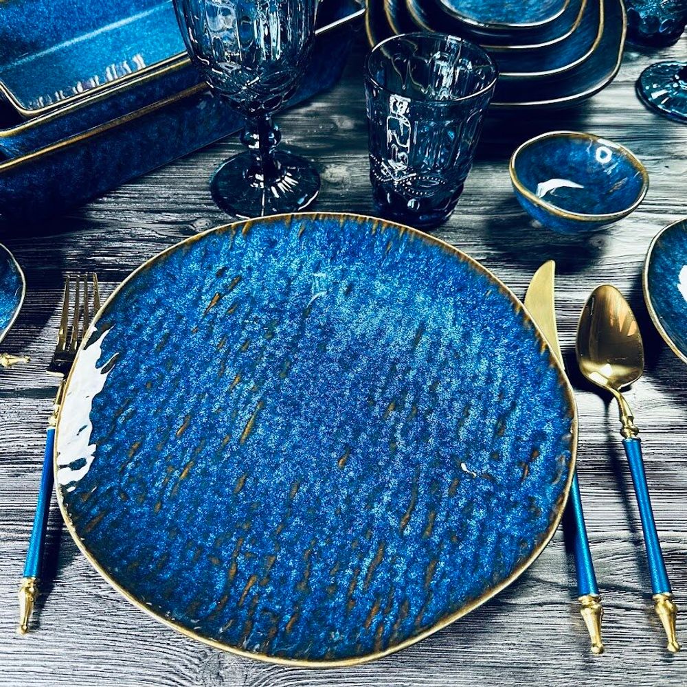 Lenardi 133-298 Набор из 6 тарелок 27х2,5см AQUAMARINE в под.уп.(х4)Фарфор