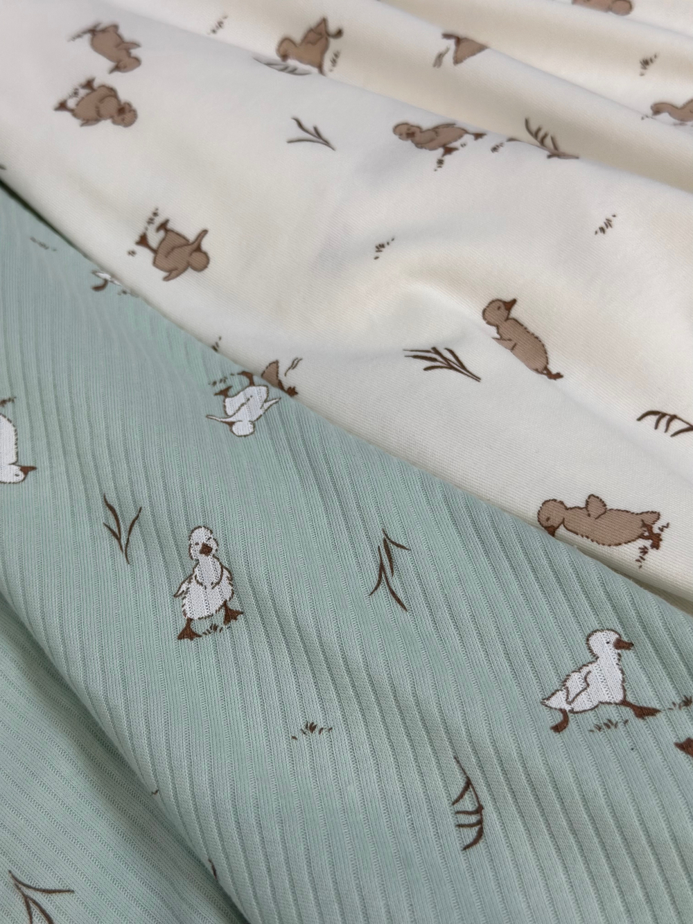 Пелёнка Утята Экрю 85*130 RinaAmari