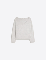 Женский свитер оверсайз с V-образным вырезом soft touch - BERSHKA