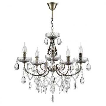 Подвесная люстра 5*E14 8190/5 бронза Linn Lumion