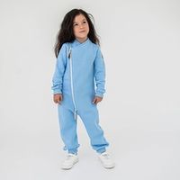 Комбинезон косуха с клапаном "Светлый деним" утепленный