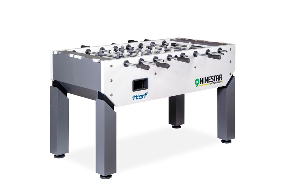 Игровой стол - футбол "NineStar Iron Pro ITSF Grey" (144х75,5х90)