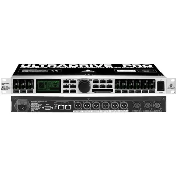 Behringer DCX2496- процессор, 3 ан.входа (1-AES/EBU),6 аналог.выхода,24-бит/96 кГц АЦ и ЦА преобраз.