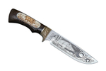 Нож кузница Семина Лорд кованый 95x18 венге, литье, кость, гравировка