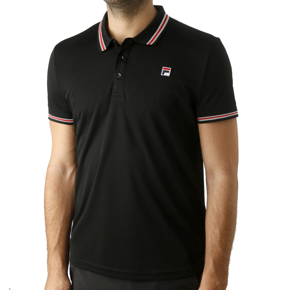 Мужское теннисное поло Fila Piro Polo Men - Black, Red