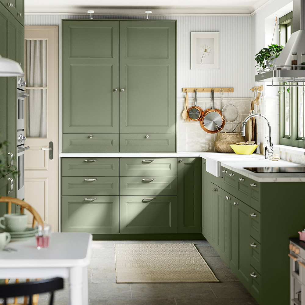 IKEA AXSTAD  (ИКЕА АКССТАД)  -  Фронтальная панель ящика - серо-зелёный 40х40 см