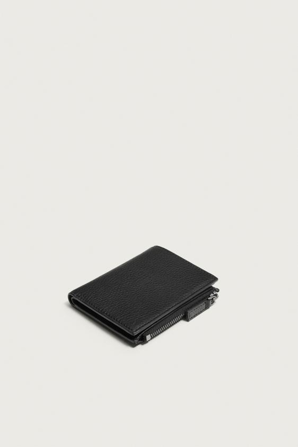 ZARA КОЖАНЫЙ КОШЕЛЕК ДЛЯ КАРТОЧЕК, ЧЕРНЫЙ