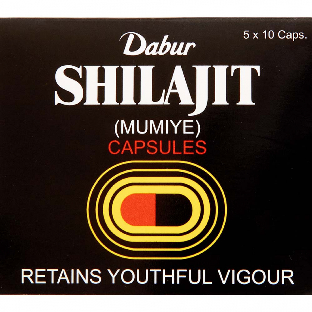Dabur Shilajeet Мумие (Шиладжит) в капсулах Dabur | Дабур 50шт
