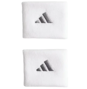 Напульсник теннисный Adidas Short Wristband (OSFM) 2P - white/iron metallic