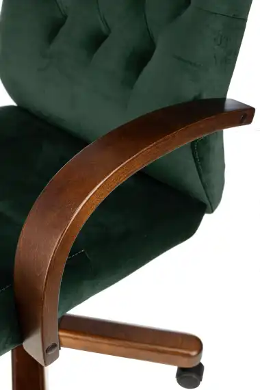 Кресло руководителя Бюрократ T-9928WALNUT Fabric зеленый California 696 крестов. металл/дерево