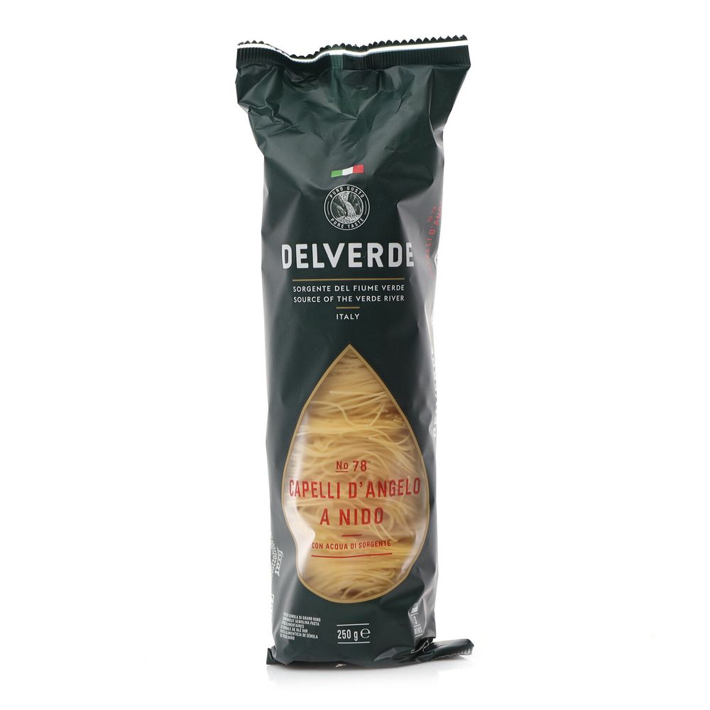 78 Макаронные изделия  Capelli d' Angelo Гнёзда тонкие, "Del Verde" 250г * 12 уп.