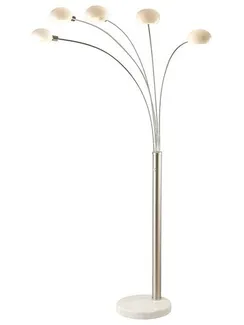 Торшер CLASSIC STYLE 5x40Вт E14, матовый никель 105x215 см