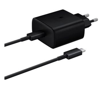 Адаптер питания Samsung EP-TA845 USB‑C мощностью 45 Вт с кабелем Черный
