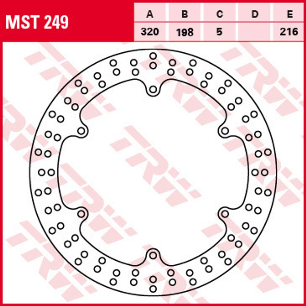 Диск тормозной TRW MST249 Диск тормозной TRW MST249