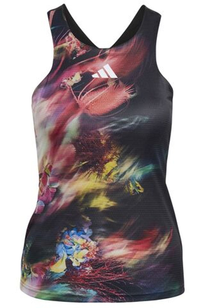 Женский топ теннисный Adidas Melbourne Tennis Y-Tank Top - разноцветный/black