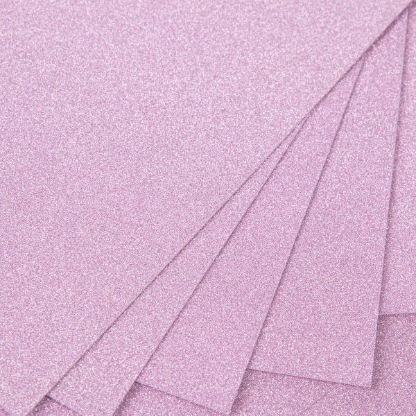 Бумага цветная глиттерная 250 г/м², А4, 21х29.7 см, 10 шт, 03-розовый (pink), Vista-Artista GLIT-A4