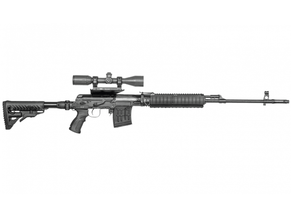 Телескопический складной приклад с амортизатором на Тигр/СВД/TG3 GL-CORE, FAB Defense