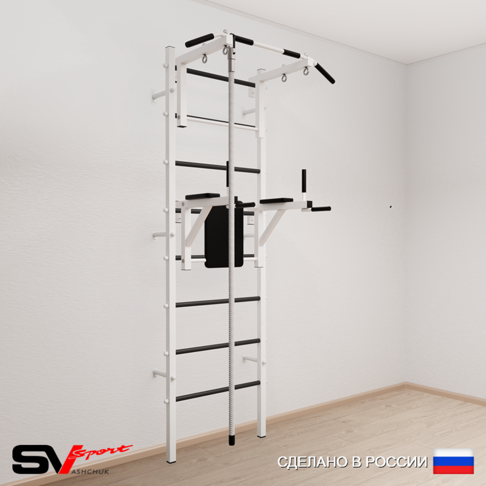 Шведская стенка Sv Sport усиленная 670 (Турник стандарт/Брусья/Канат)