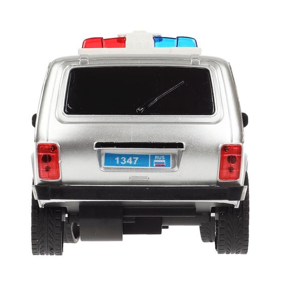 Машина р/у LADA ПОЛИЦИЯ 4x4 18 см, свет, сер, кор. Технопарк
