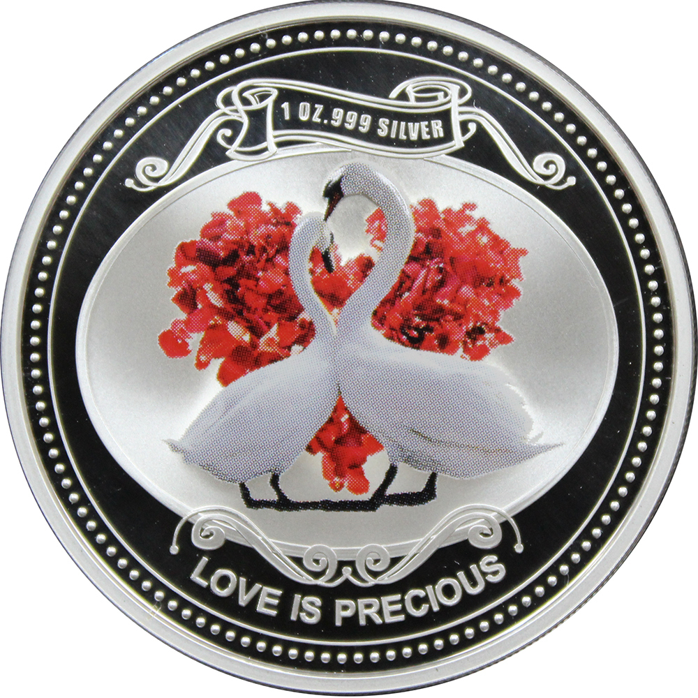 2 доллара 2010 год "Любовь драгоценна - лебеди" Ниуэ